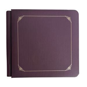 Creative Memories 7x7 Eggplant Purple Scrapbook Album w/ Silver Trim